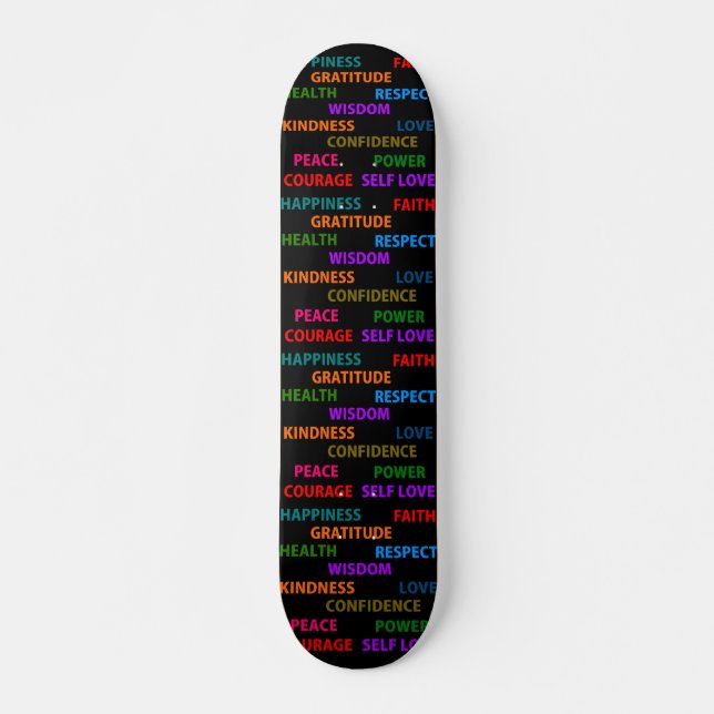 Positive Worte Skateboard (Vorne)