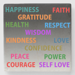 Positive Worte Steinuntersetzer