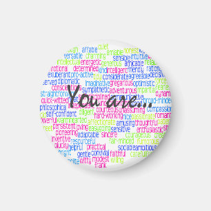 Positive Wörter, die Sie beschreiben Magnet