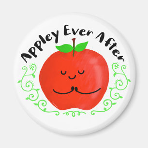 Positiver Apple Pun - Appley immer nach Magnet
