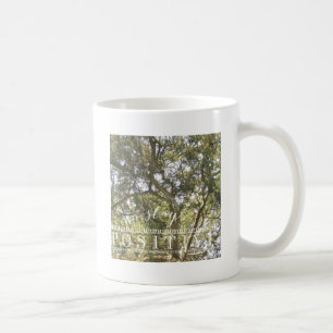 Positiver Baum bleibe Tasse