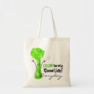 Positiver Celery Pun - Celerybrate Good Life Tragetasche