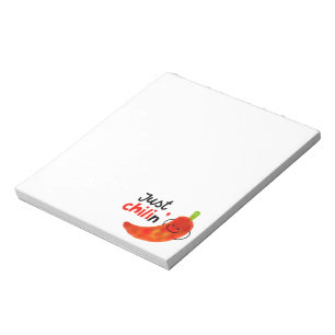 Positiver Chili Pfeffer Pun - Just Chilin Notizblock