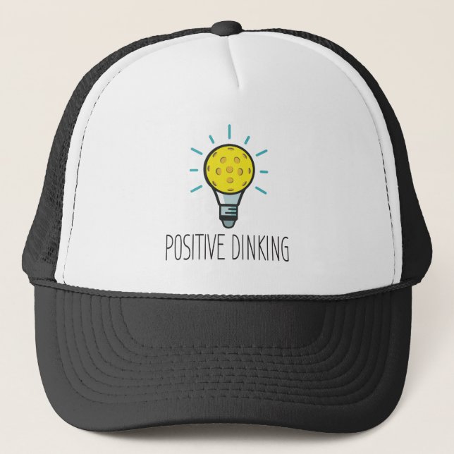 Positiver Dinking Pickleball Trucker Hat Truckerkappe (Vorderseite)