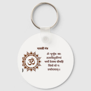 Positiver Energiesparring mit Sanskrit MaKeychain Schlüsselanhänger