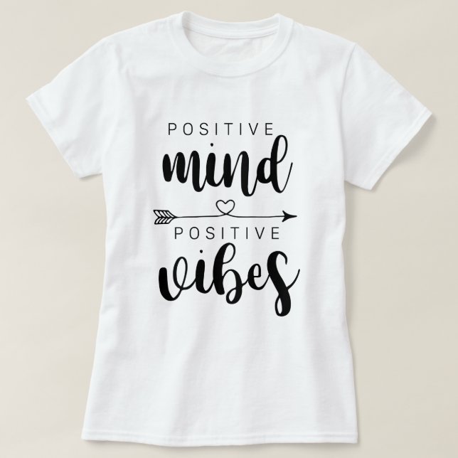 Positiver Geist Positive Vibes T-Shirt (Design vorne)