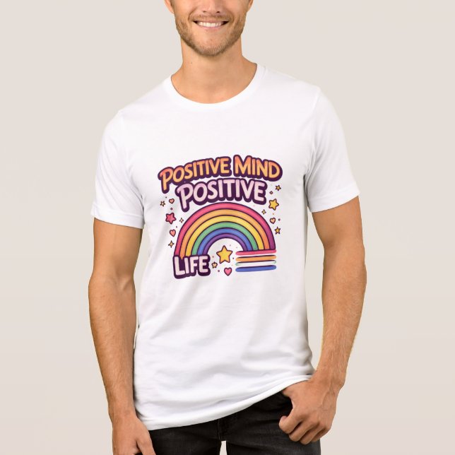 Positiver Geist, Positives Leben Tri-Blend Shirt (Vorderseite)