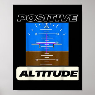 Positiver Höhenflug Funny Pilots Aviation Poster