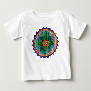 Positiver Mandala Baby Fine Jersey T - Shirt, Whit Baby T-shirt