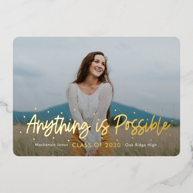 Positiver Outlook Foil Abschluss Einladung Foil I (Vorderseite)