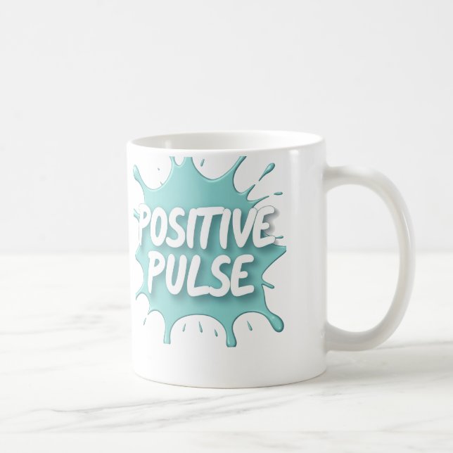 Positiver Pulse-Splatter-Grafik Kaffeetasse (Rechts)