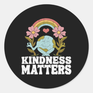 Positiver Rainbow Sped Teacher Earth Day Kindness Runder Aufkleber