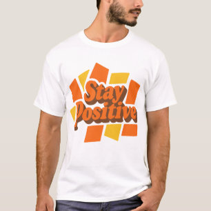 Positiver Retro Groovy T - Shirt bleibe Vintag M