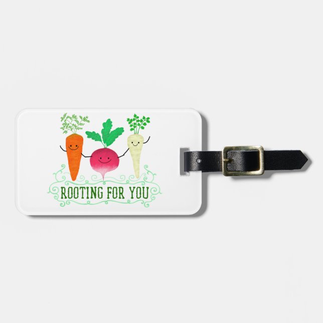 Positiver Root Pun - Wurzeln für Sie Gepäckanhänger (Vorderseite horizontal)