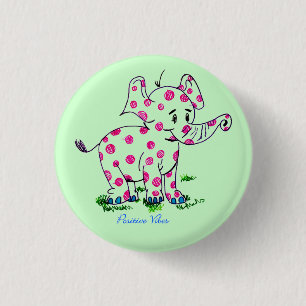 Positiver Schwingungens-Elefant Button