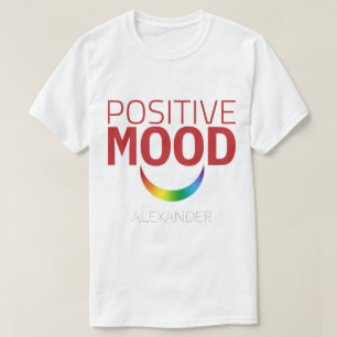 Positiver Smile Red Rainbow GAY LGBT Fun Name T-Shirt