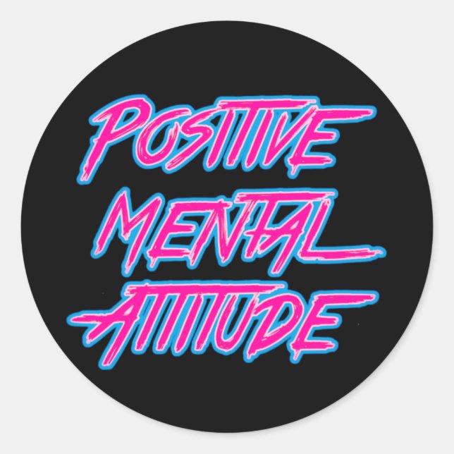 Positiver Sticker für die psychische Einstellung (Vorderseite)