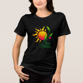 Positiver Sun- und Blume-Motivierend T - Shirt ble