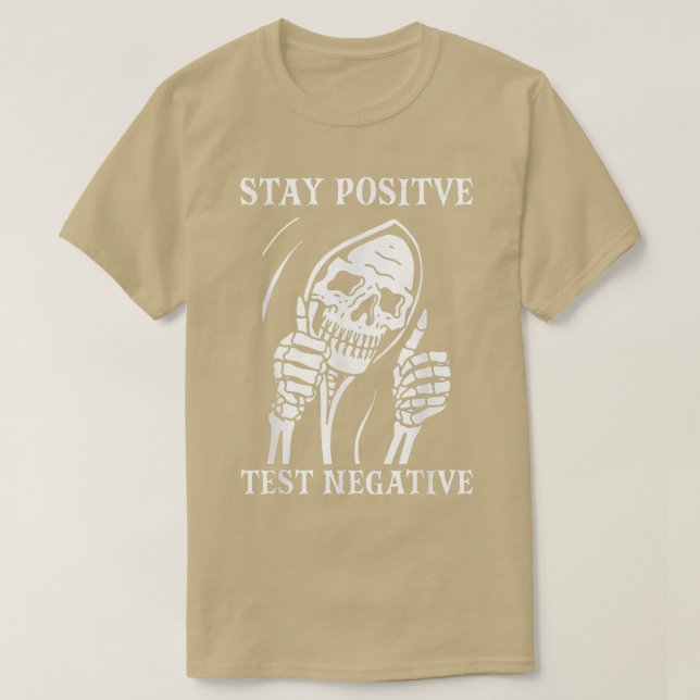Positiver Test Negative Lazy Halloween-Kostüm blei T-Shirt (Design vorne)