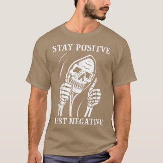 Positiver Test Negative Lazy Halloween-Kostüm blei T-Shirt