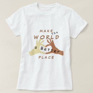 Positiver Text-T - Shirt macht Welt zu einem besse