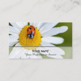 Positiver und glücklicher Ladybug für Zen und Bild Visitenkarte