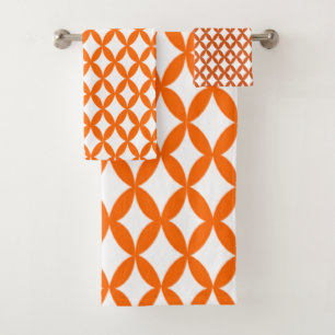 Positiver und negativer Raum - Burnt Orange Badhandtuch Set