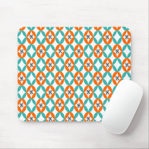 Positiver und negativer Raum - Orange und Aquamari Mousepad
