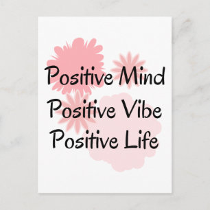 Positiver Verstand, positiver Vibe, positives Postkarte