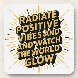 Positiver Vibes-Untersetzer Getränkeuntersetzer