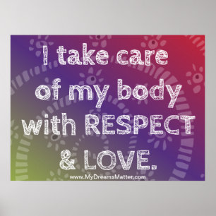 Positives Affirmation Manifest Perfect Body Health Poster