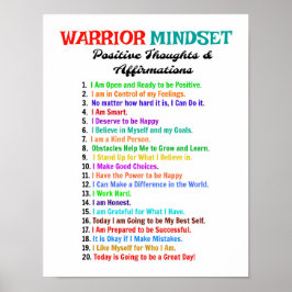 Positives Affirmations Poster - Warrior Mindset