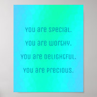 Positives Affirmations Poster "You are Special"