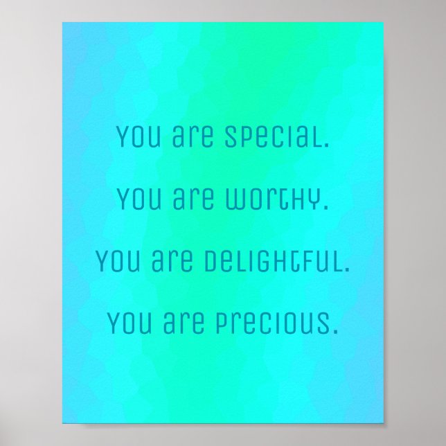 Positives Affirmations Poster "You are Special" (Vorne)