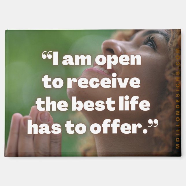 Positives Affirmationsmagnet Magnet (Vorderseite)