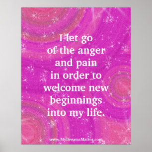 Positives Affirmative Forgiity Anger Management Poster