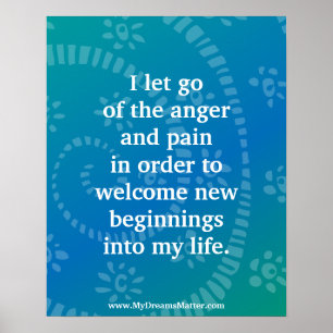 Positives Affirmative Forgiity Anger Management Poster
