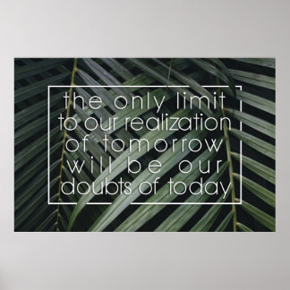 Positives affirmatives Zukunftszitat Wandbild Poster
