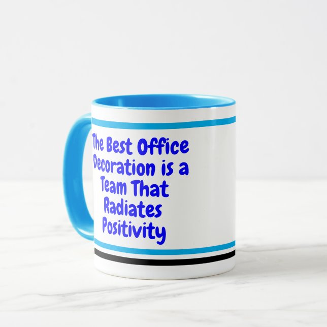Positives Arbeitsteam (Co-Worker-Geschenk) Motivie Tasse (Vorderseite Links)