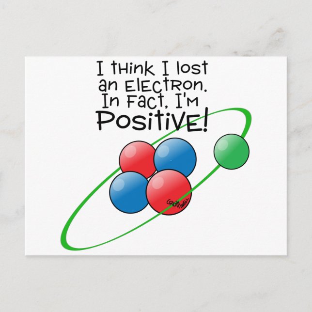 Positives Atom Postkarte (Vorderseite)