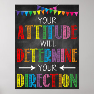Positives Attitude-Klassenzimmer-Poster Poster