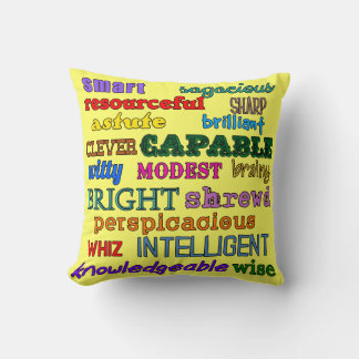 Positives Attribut-Kissen für intelligente Person Kissen