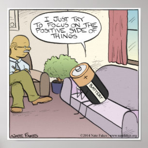 Positives Batterieposter Poster