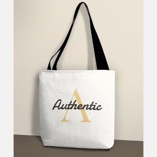 Positives Bestätigungsmonogramm Gold Buchstabe A
