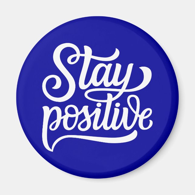 Positives Blau bleibe Magnet (Vorne)