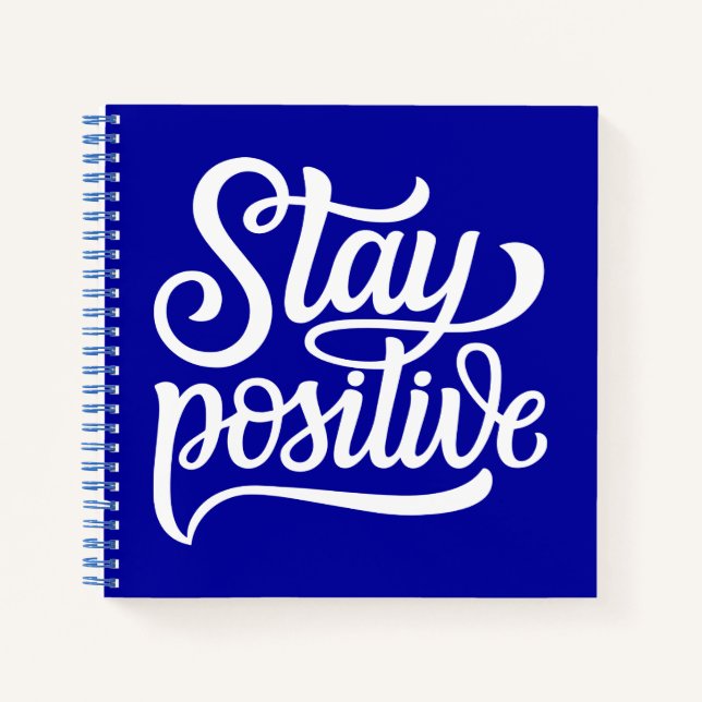 Positives Blau bleibe Notizbuch (Vorderseite)