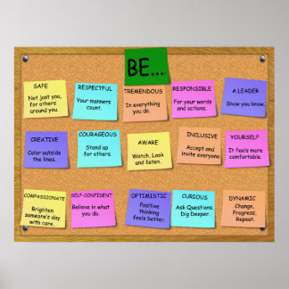 POSITIVES DENKEN - 15 Punkte Poster