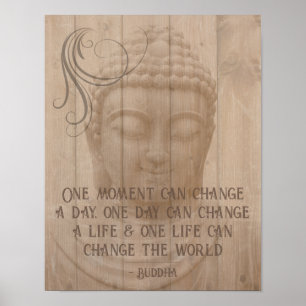 Positives Denken Bejahung buddhistisches Sprichwor Poster