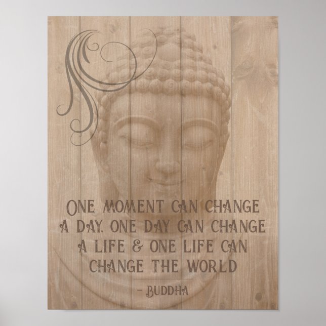 Positives Denken Bejahung buddhistisches Sprichwor Poster (Vorne)