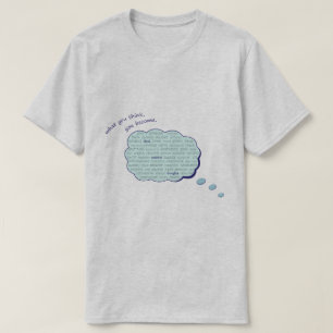 Positives Denken Energie inspirierende blaue Blase T-Shirt